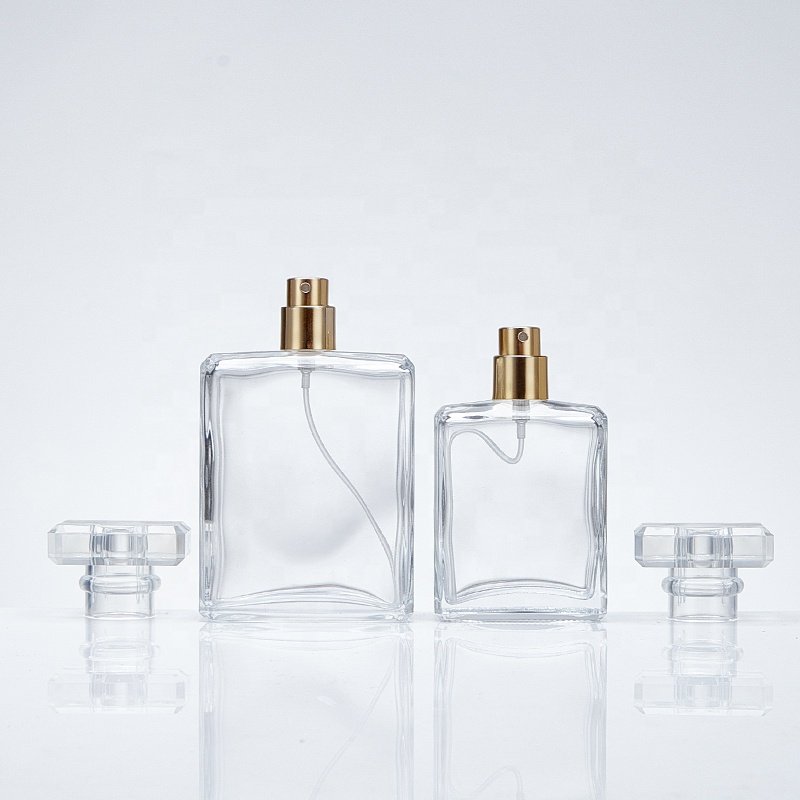 Top level 30 ml 50 ml 100 ml glass perfume bottle with lid