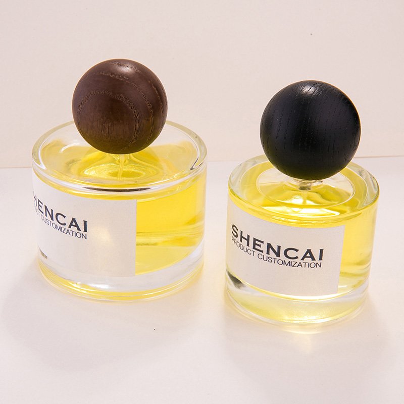 Clear Glass Perfume Bottle 30ml 50ml Glass Bottle Amber Perfume Bottle With Sprayer Cylindrical Cover