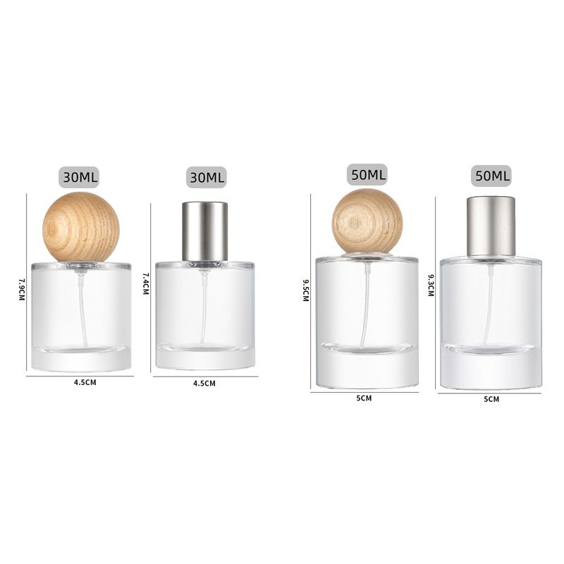 luxury 15ml 30ml 50ml 60ml 100ml clear frosted flat square empty glass bottle perfumes bottle with packaging