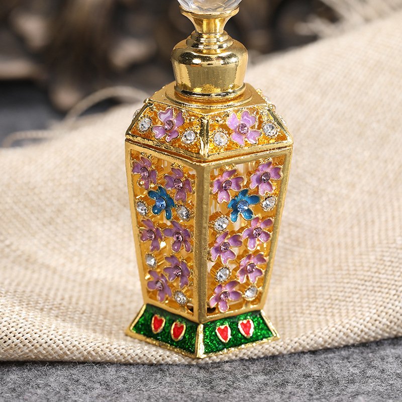 12ML Metal Perfume Bottle Empty Refillable Glass Metal Perfume Ornament Bottles