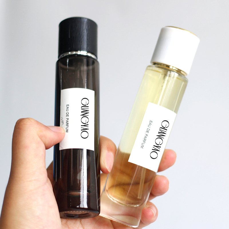 Hot sale cylindrical portable refillable atomizer screw spray 20ml glass perfume bottle with box