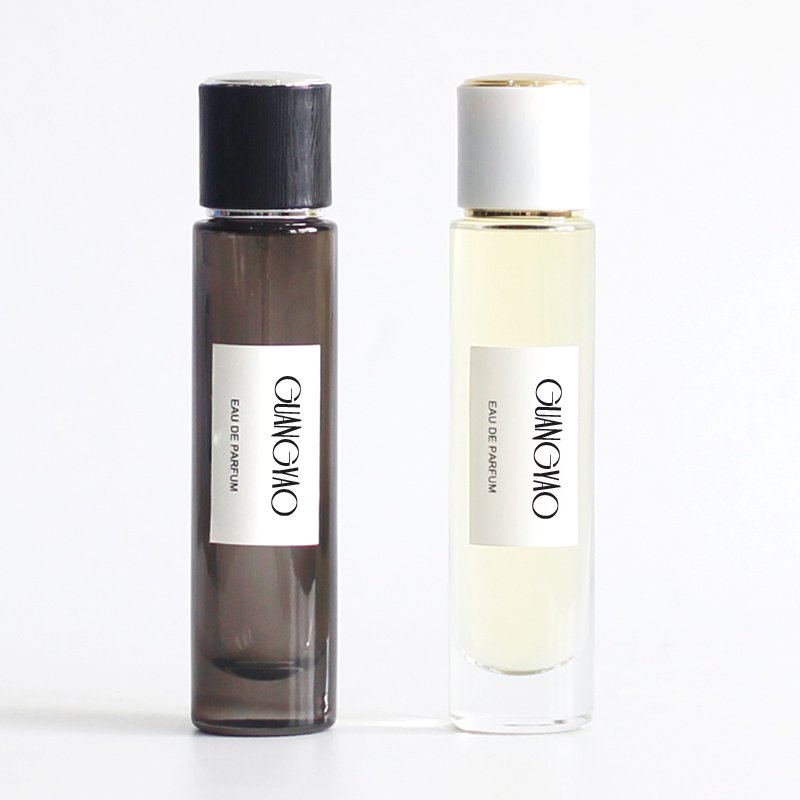 Hot sale cylindrical portable refillable atomizer screw spray 20ml glass perfume bottle with box