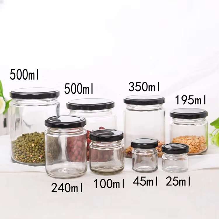 Chili Sauce Glass Bottle Tomato Pickle Honey Jam Jar Food Canning Storage