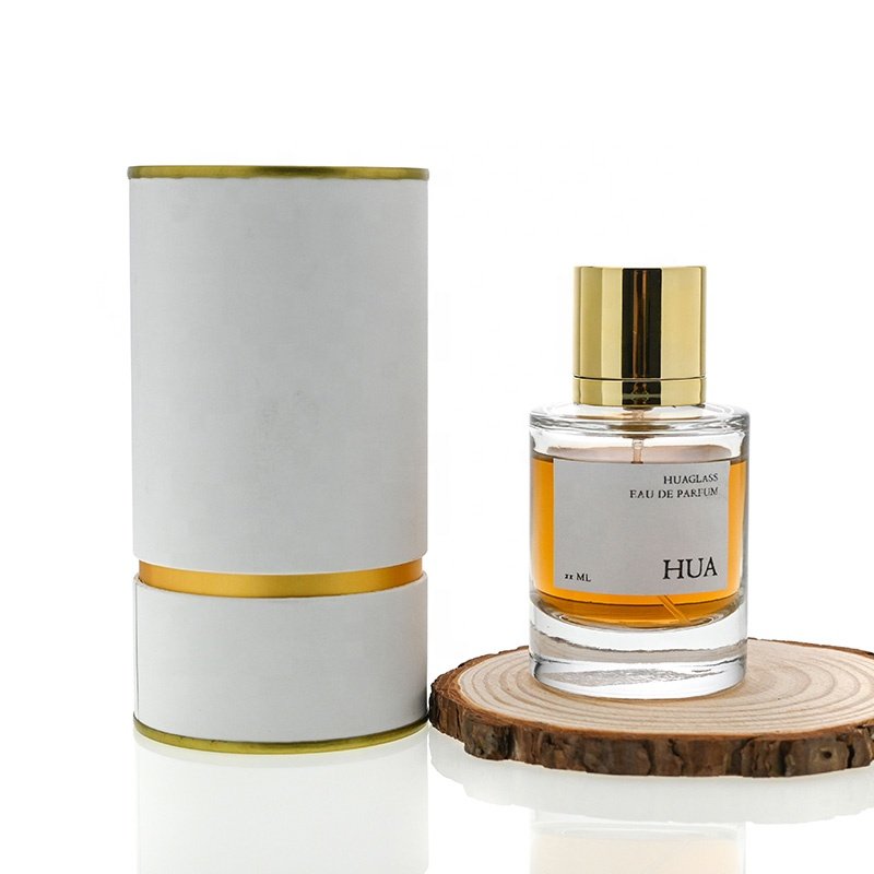 high quality Luxury 50ml perfume glass bottle with gold black sliver crimp sprayer and magnetic or non magnetic lids