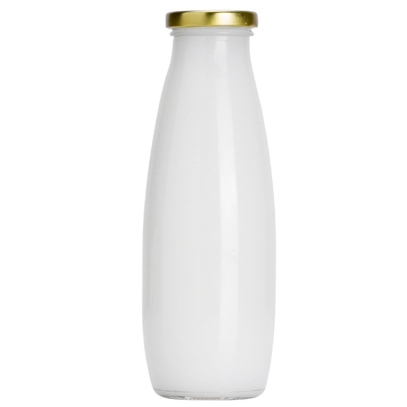 Hot Sale Round 500ML 750ML 1000ML Empty Glass Bottle For Milk With Plastic lid