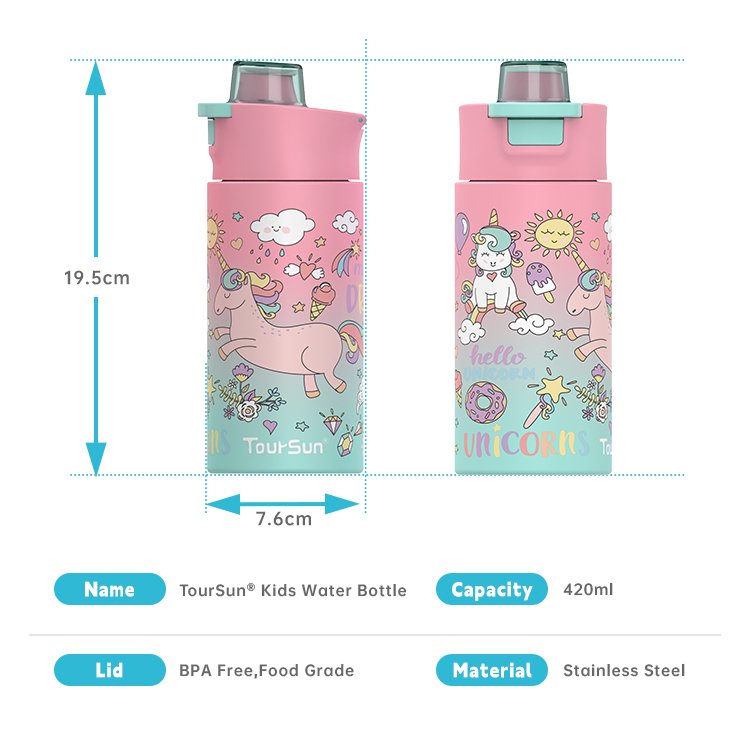 School Sublimation Vacuum Flasks Thermos Drinking Stainless Steel Water Bottle