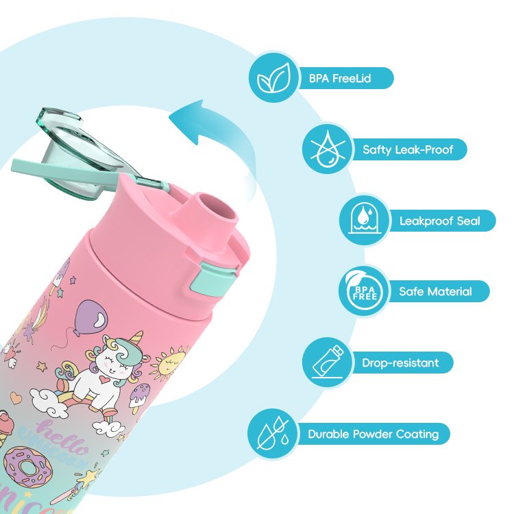 School Sublimation Vacuum Flasks Thermos Drinking Stainless Steel Water Bottle