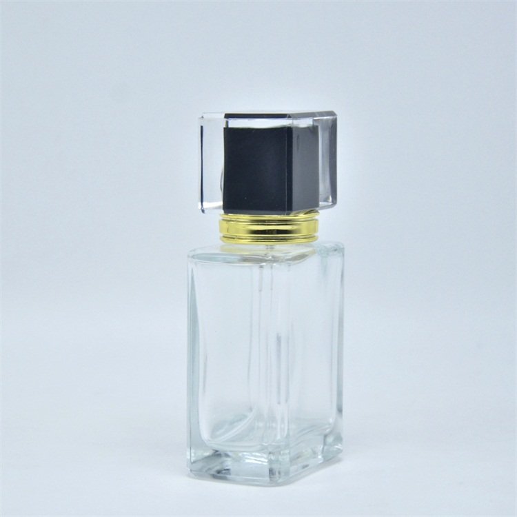 Factory price 50ml spray perfume glass bottles black Printable