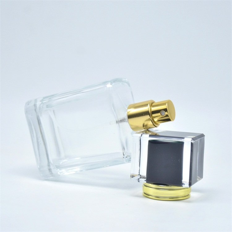 Factory price 50ml spray perfume glass bottles black Printable