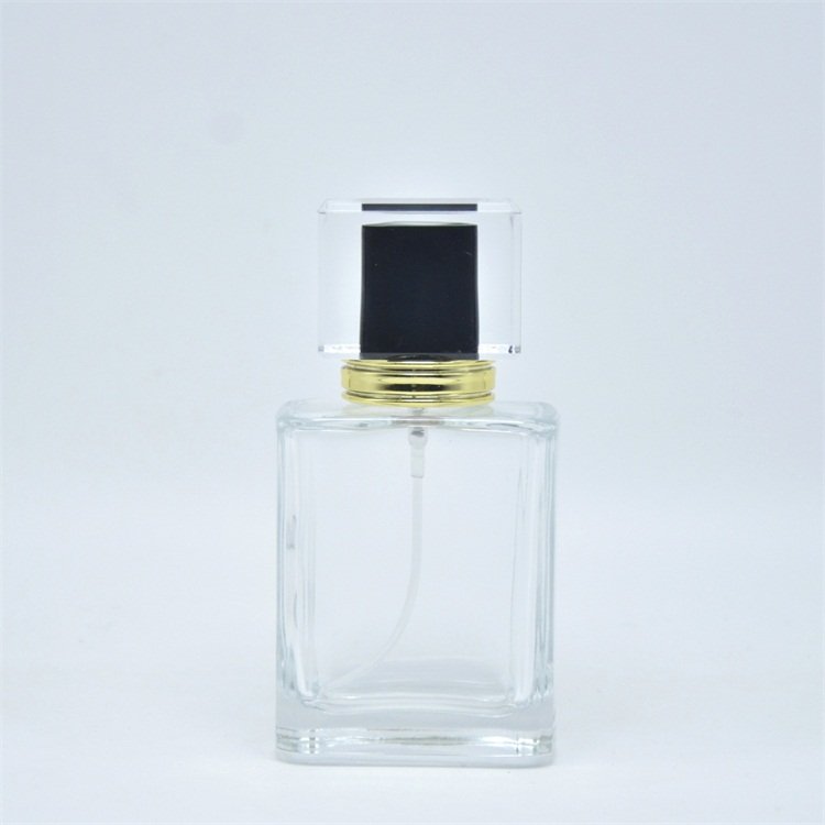 Factory price 50ml spray perfume glass bottles black Printable