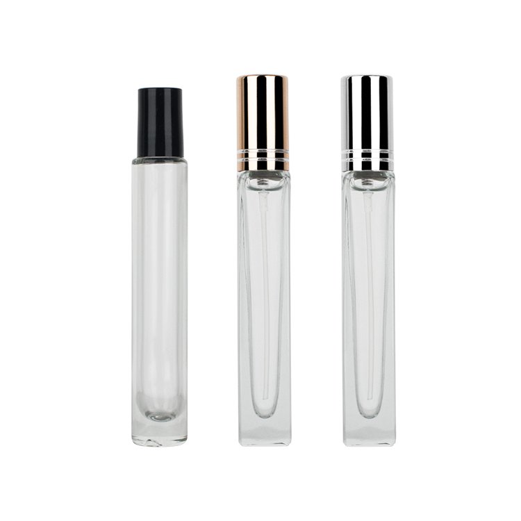 Customized plastic or aluminum cap of different colors 15ml 10ml empty perfume spray bottle mini perfume bottle glass bottle