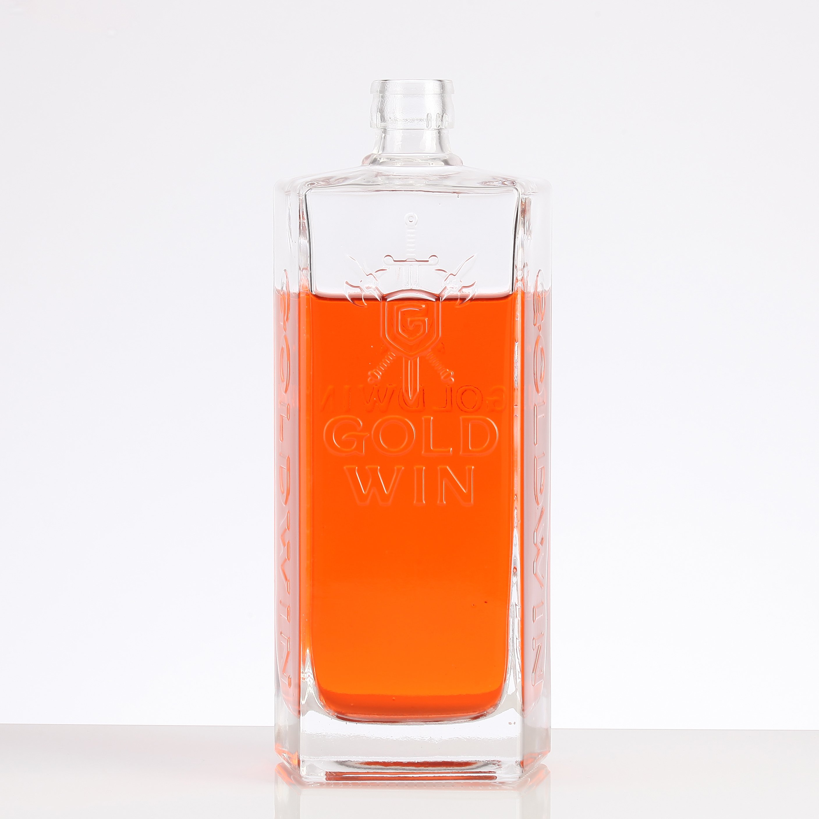 750ml Transparent Glass Bottles White Material Glass Wine Bottle Whisky/vodka Bottle