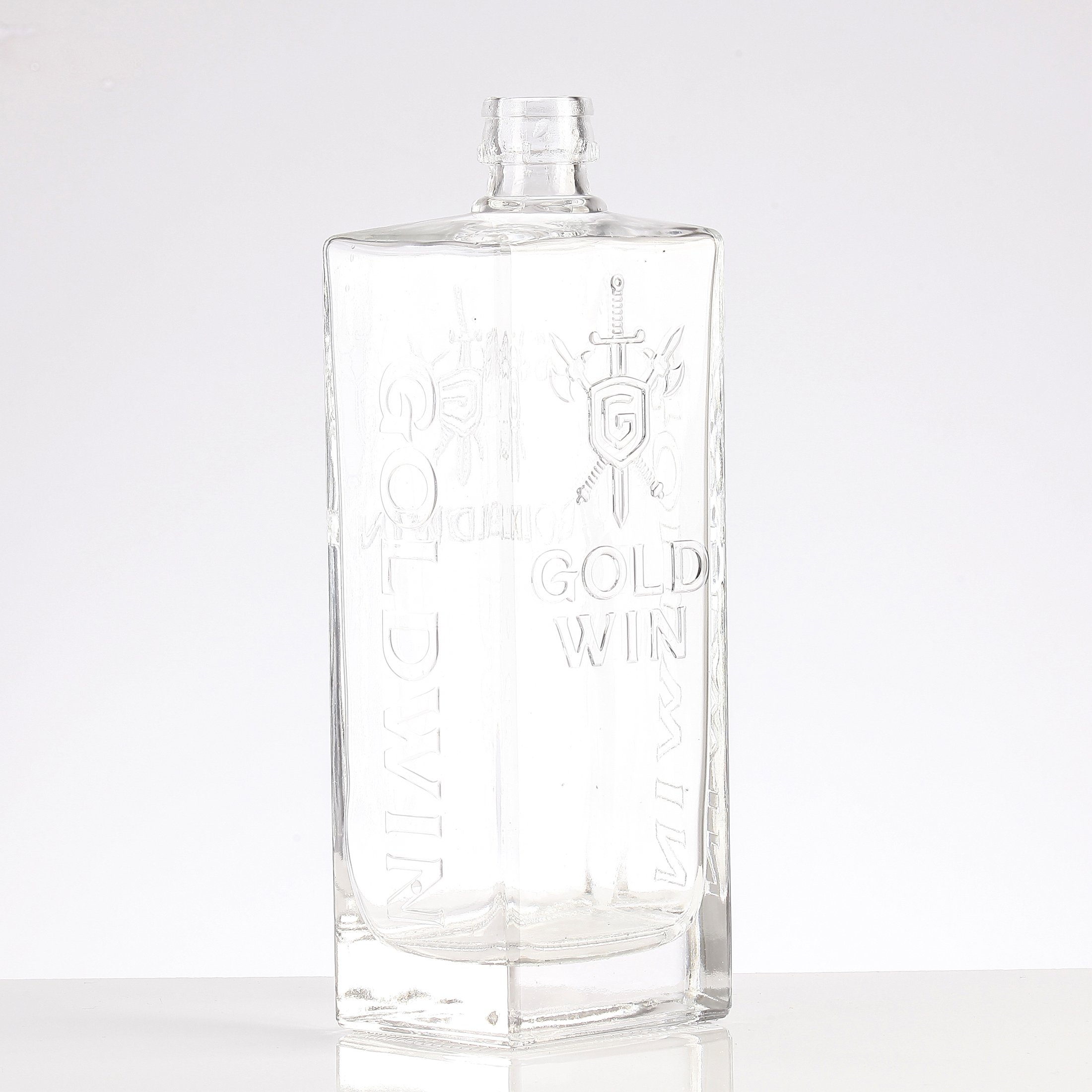 750ml Transparent Glass Bottles White Material Glass Wine Bottle Whisky/vodka Bottle