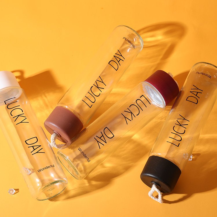 Hot Selling School Glass Clear Water Bottle Custom Glass Bottles Water Bottle