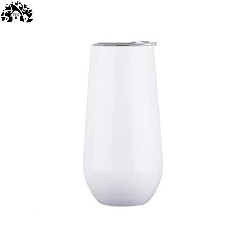 New 6oz Eggshell cup Pot Belly Wine thermos cup Wholesale 304 stainless steel U-shaped champagne glass