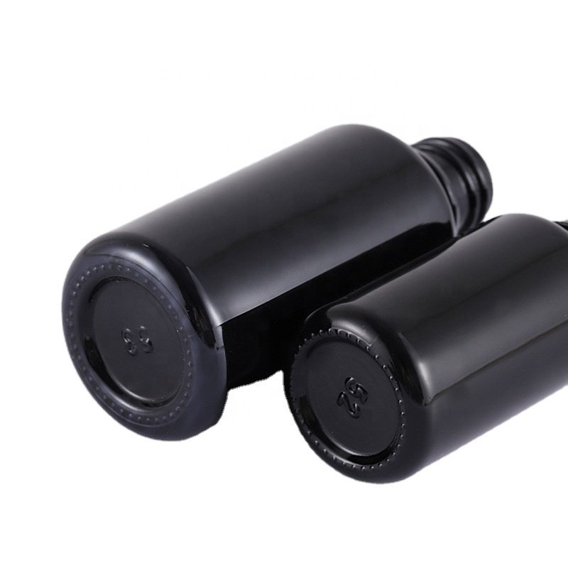 Glass Essential Oil Drip Inner Plug Bottle 15ml 10ml 15ml 20ml 30ml 50ml 100ml 200ml Black Cosmetic Skin Care Packaging Dropper
