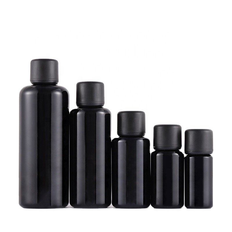 Glass Essential Oil Drip Inner Plug Bottle 15ml 10ml 15ml 20ml 30ml 50ml 100ml 200ml Black Cosmetic Skin Care Packaging Dropper