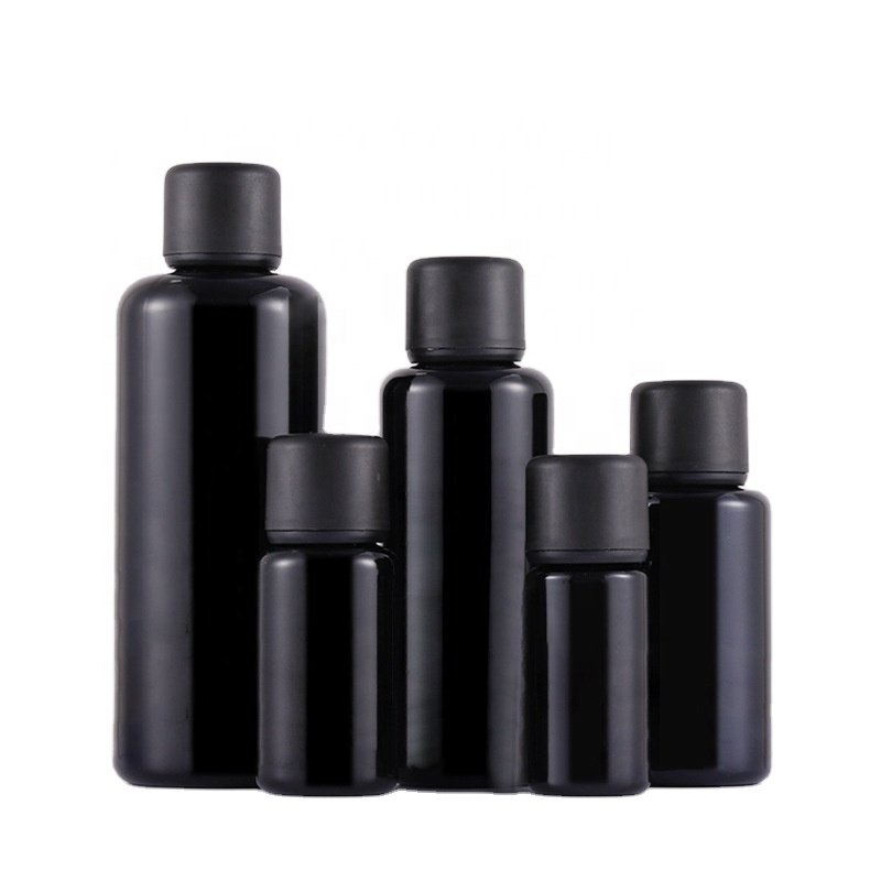 Glass Essential Oil Drip Inner Plug Bottle 15ml 10ml 15ml 20ml 30ml 50ml 100ml 200ml Black Cosmetic Skin Care Packaging Dropper