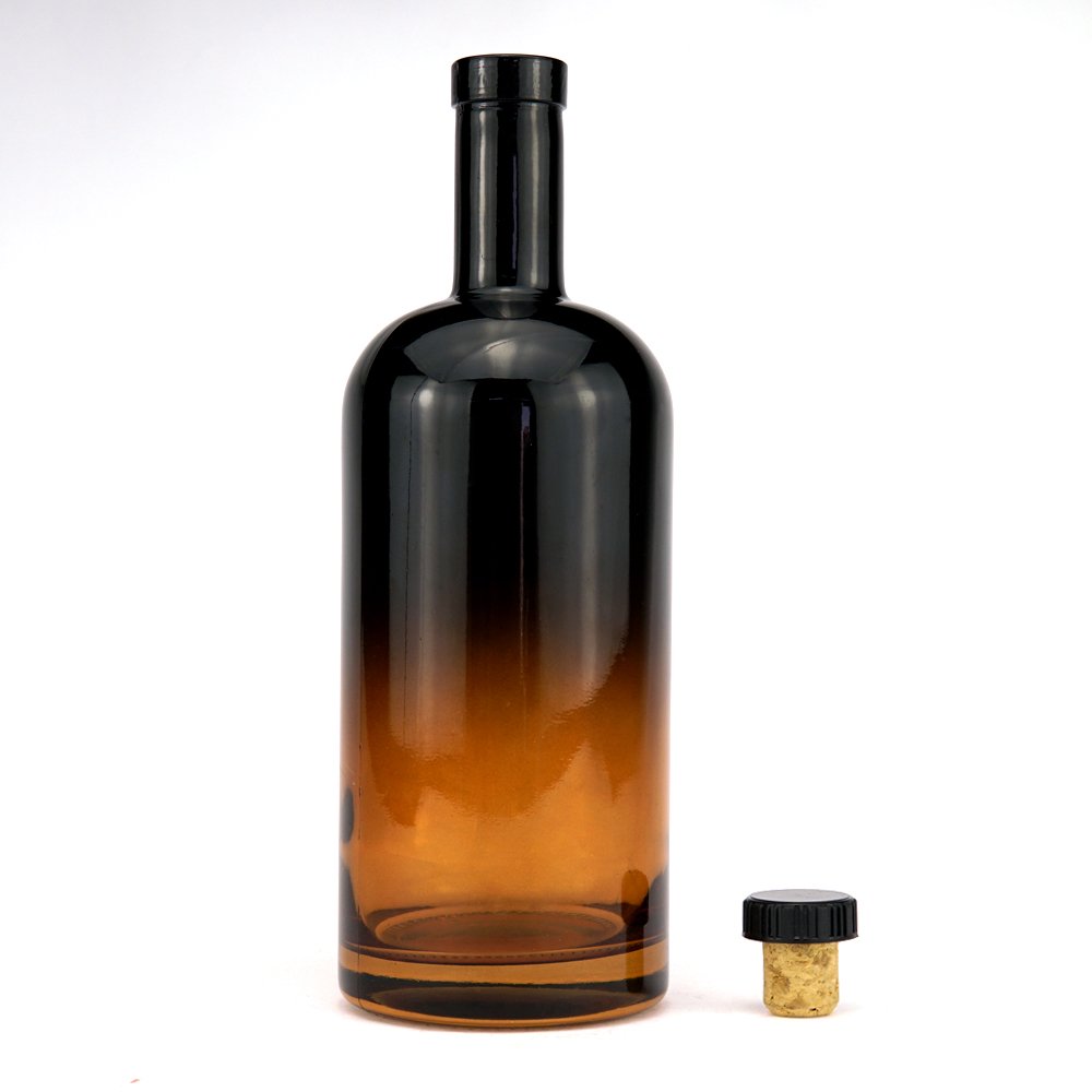 Wholesale Hot Sale 375ml 500ml 750ml Transparent Amber black Wine Glass Bottles