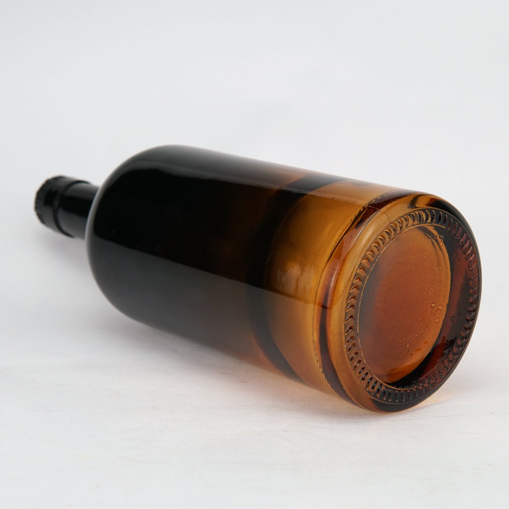 Wholesale Hot Sale 375ml 500ml 750ml Transparent Amber black Wine Glass Bottles