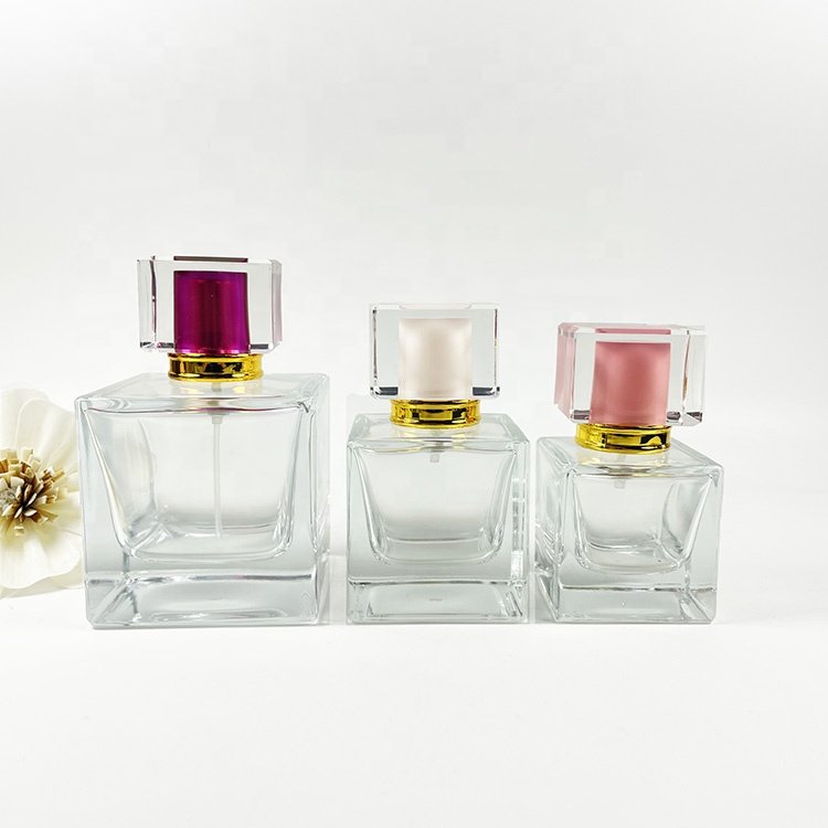 luxury custom 30ml 50ml 100ml square perfume bottle empty spray perfume oil glass bottle Gift Box Packaging