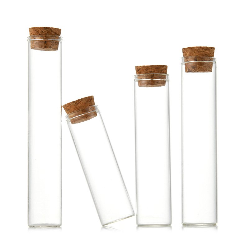 5ml 8ml 10ml 12ml 15ml 20ml small mini glass vial bottle with cork stopper