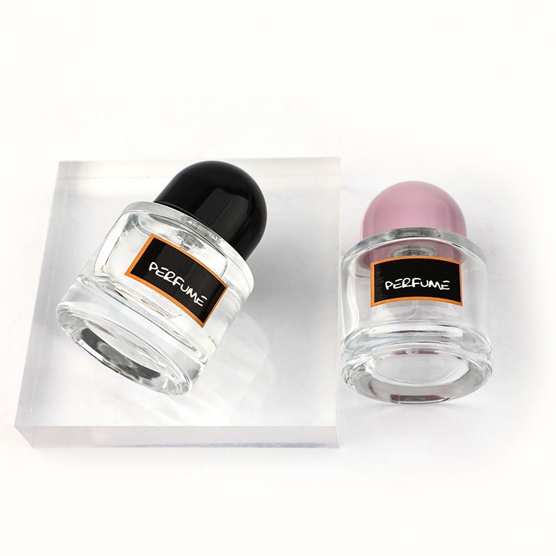 Luxury customizable glass perfume bottle 30ml cylindrical glass bottle