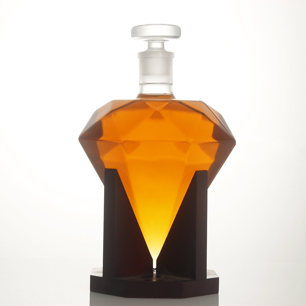 Luxury customized shape High borosilicate 750ml High heels shape glass bottle for liquor gin vodka rum wine beverage