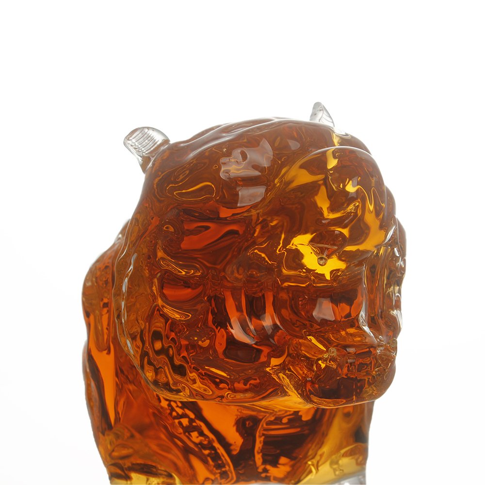 Luxury customized shape High borosilicate 750ml High heels shape glass bottle for liquor gin vodka rum wine beverage