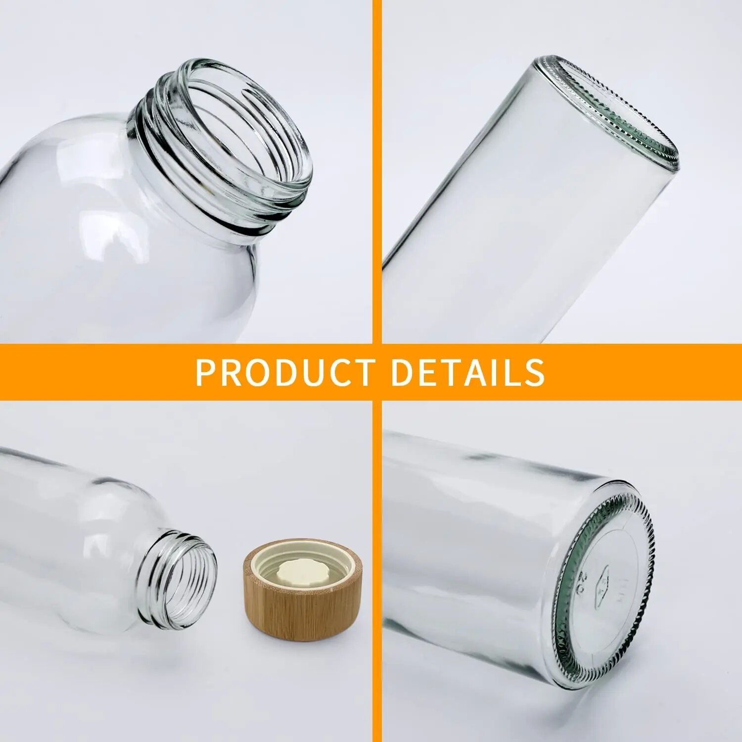 cheap Travel Custom clear Glass Water Bottle