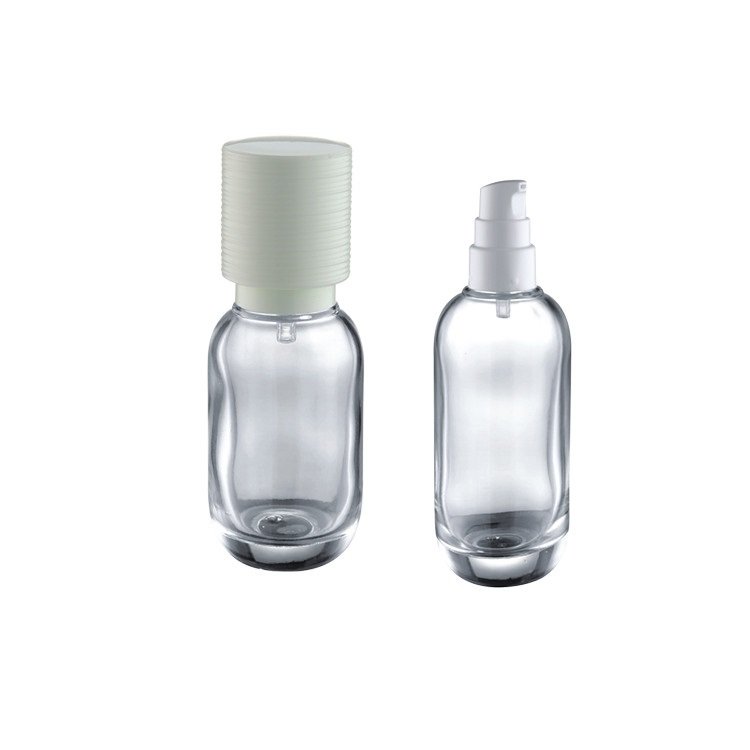 Empty cosmetic packaging set skincare dropper glass bottles essential oil cream pump bottle 30g 50g glass jar