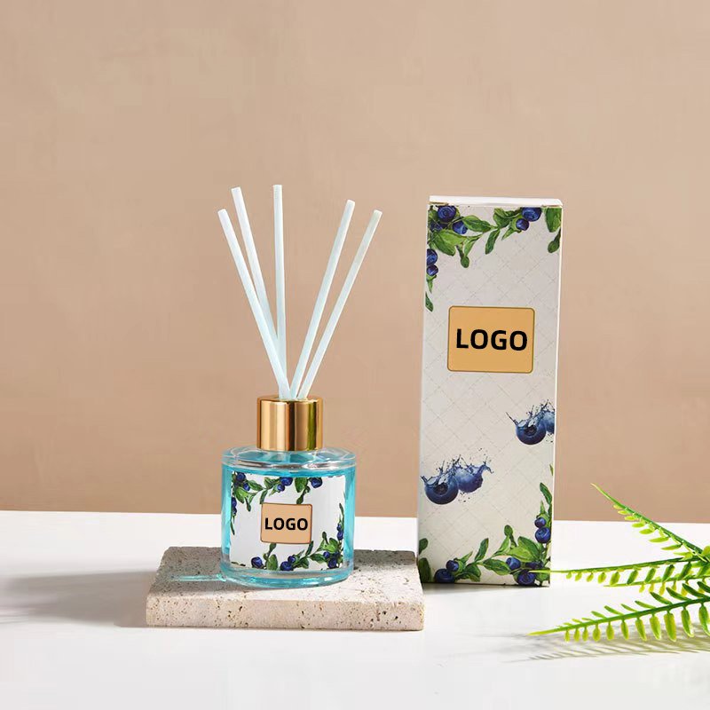 Customized Luxury Essential Oil Fruit Scent Fragrance Square Glass Bottle Reed Diffuser