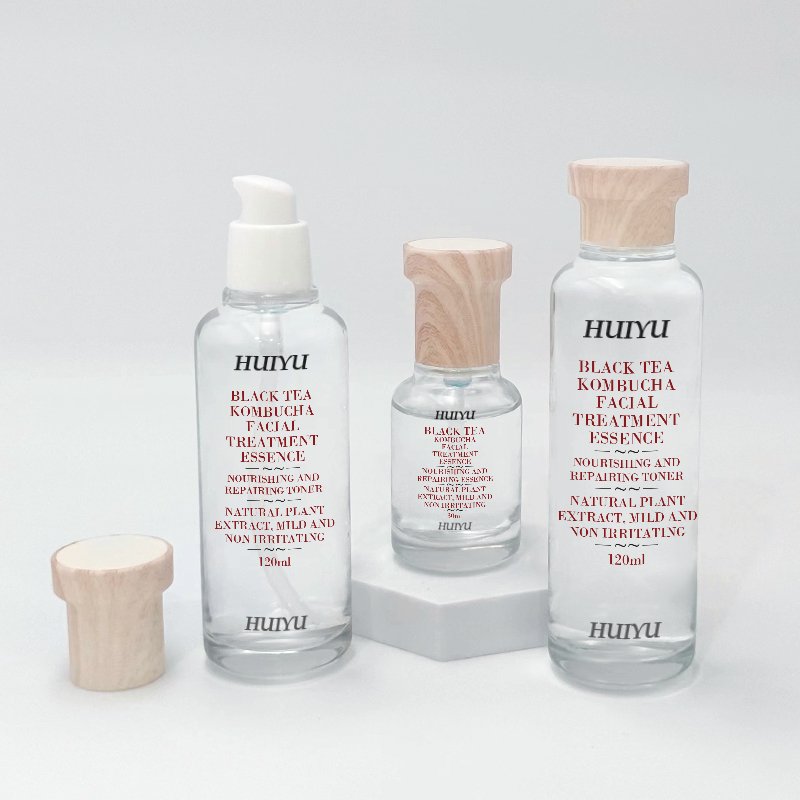 Wholesale Frosted Clear 30g 50g 40ml 100ml 120ml Cosmetic Glass Bottle Sets Glass Jar For Skincare Bottle