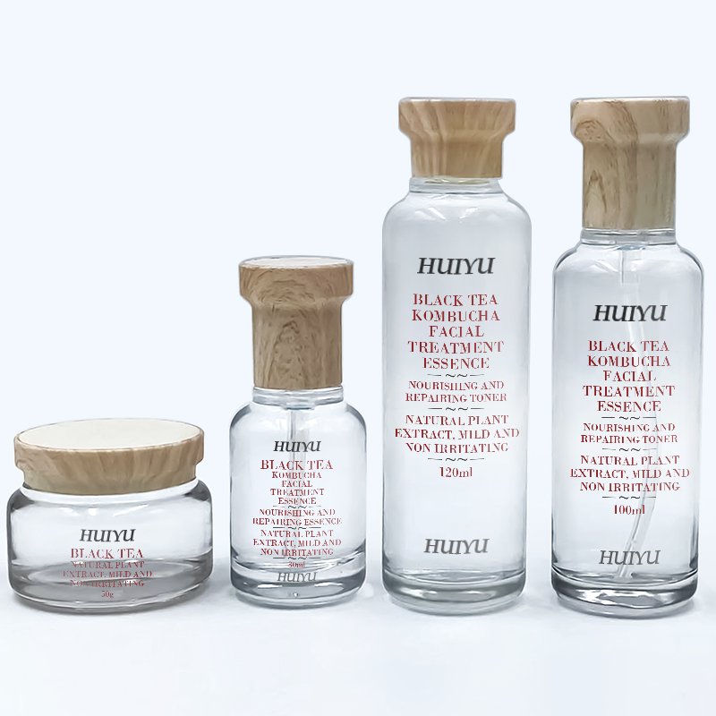 Wholesale Frosted Clear 30g 50g 40ml 100ml 120ml Cosmetic Glass Bottle Sets Glass Jar For Skincare Bottle