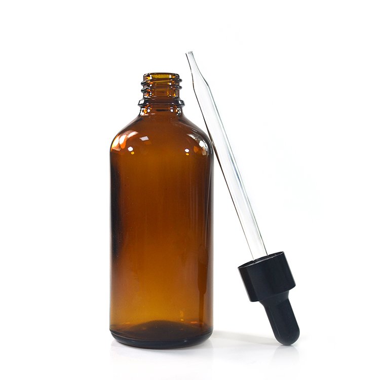 Skincare Face Oil Beard Oil Glass Bottles Packages 30ml 50ml 100ml Amber Brown Hair oil glass dropper bottle