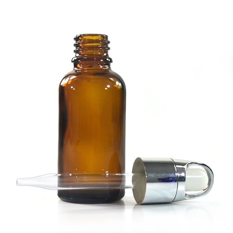 Skincare Face Oil Beard Oil Glass Bottles Packages 30ml 50ml 100ml Amber Brown Hair oil glass dropper bottle