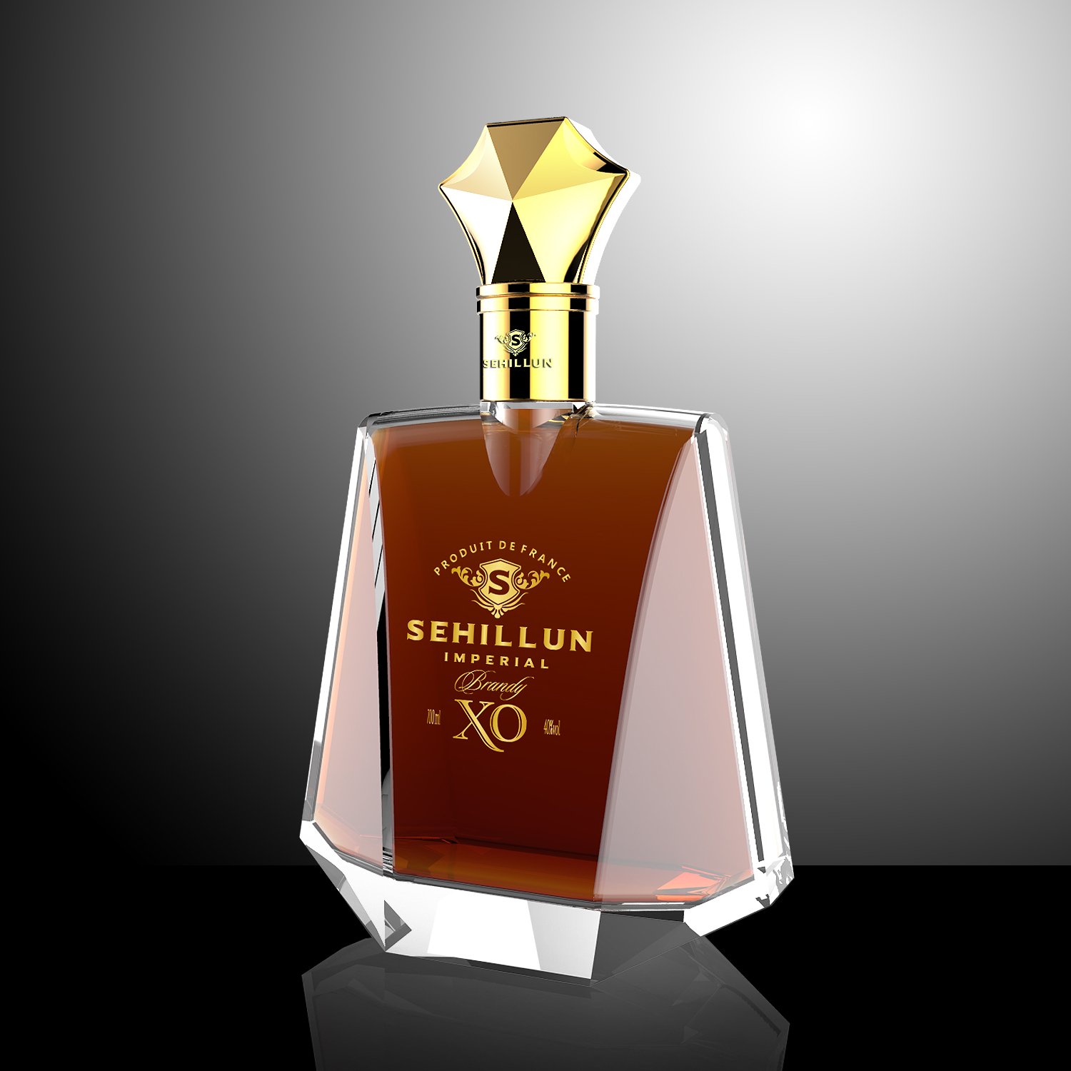 empty high quality crystal liquor glass bottles for whisky brandy vodka tequila rum brandy glass bottle