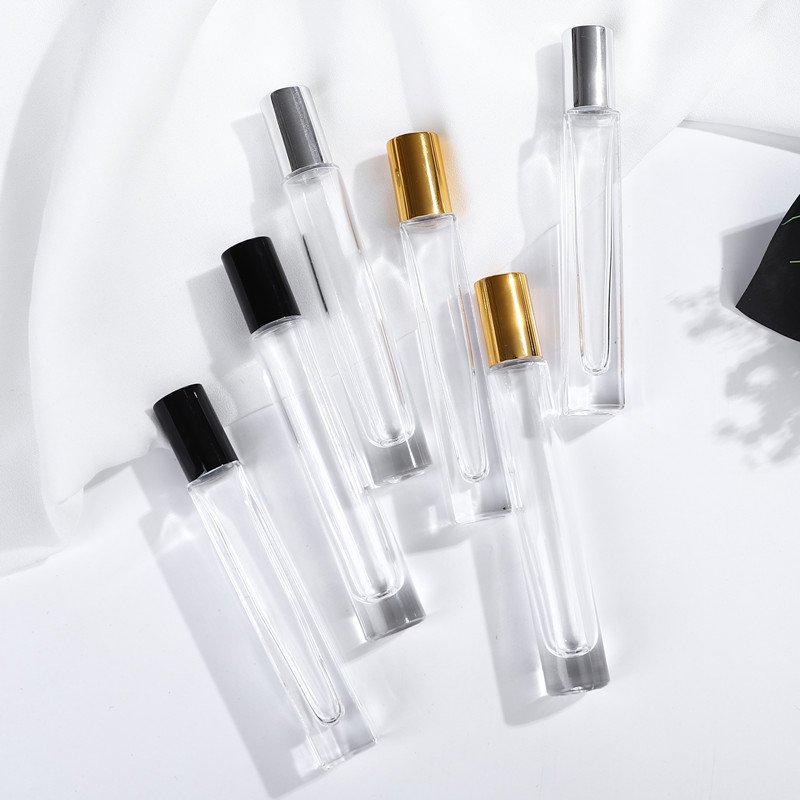 MUB 10ml Thick Bottom Cylinder Round&Square Roller Bottles Essential Oil Glass Bottle Empty Refillable Glass Roll On Bottle