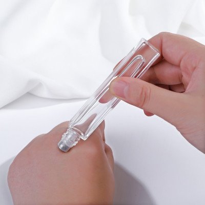 MUB 10ml Thick Bottom Cylinder Round&Square Roller Bottles Essential Oil Glass Bottle Empty Refillable Glass Roll On Bottle