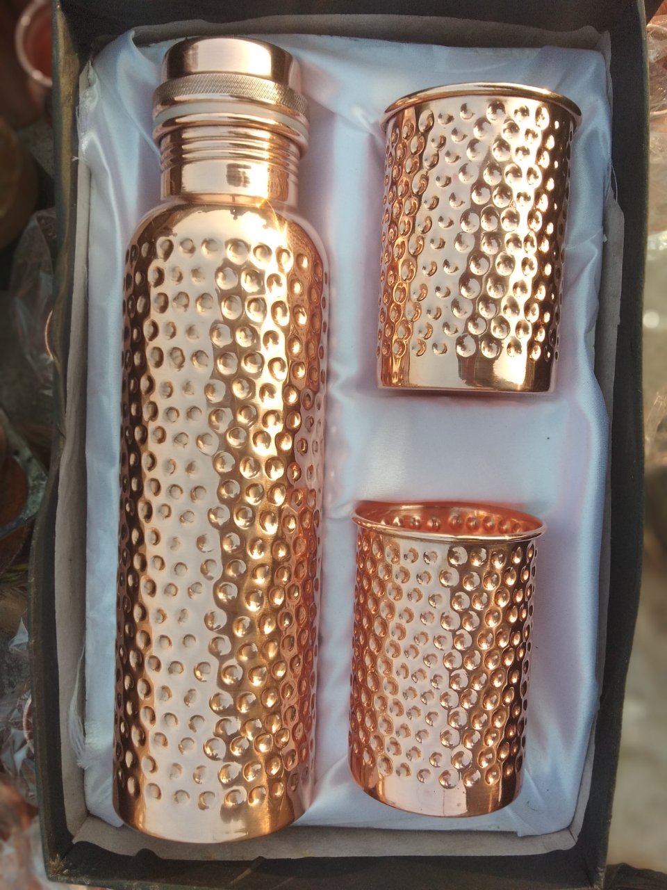 Bulk Supply Brass Bottle and Glass Set for Drinking Use with Ayurvedic Benefits Available at Wholesale Price from India