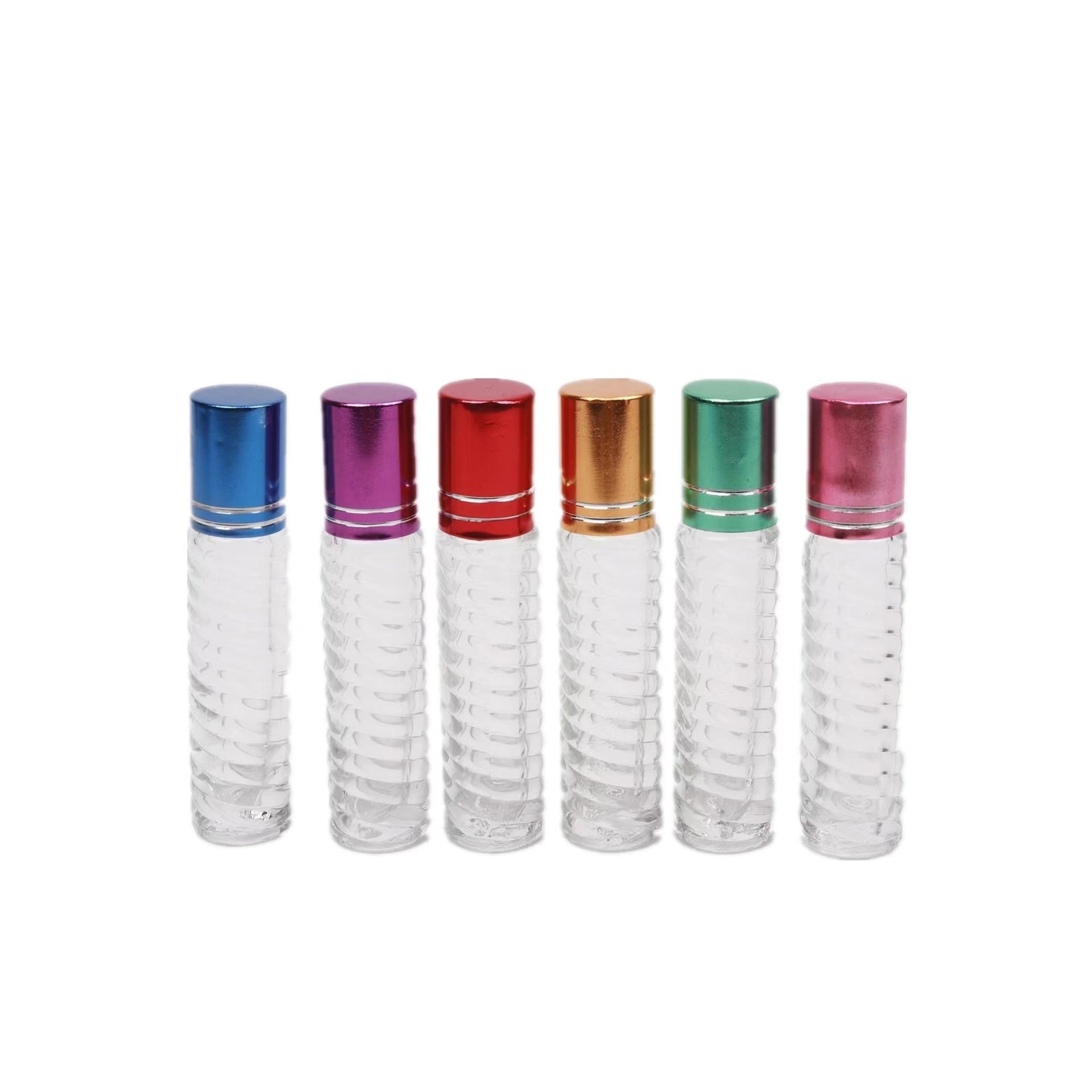 5ml 10ml Transparent Refillable Glass Essential Oil Roll On Bottle With glass Roller Balls