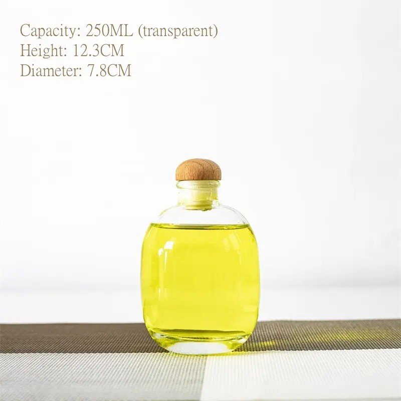 New Design 250ml Mni Frosted/Clear Beverage Friute Juice wine bottle with polymer stopper and cork