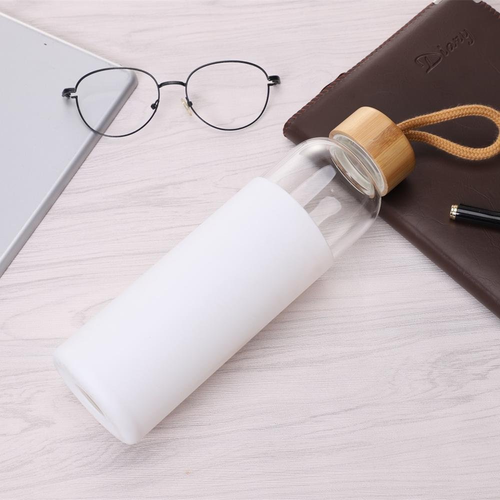 550ml glass bottle and logo custom sports glass water bottle