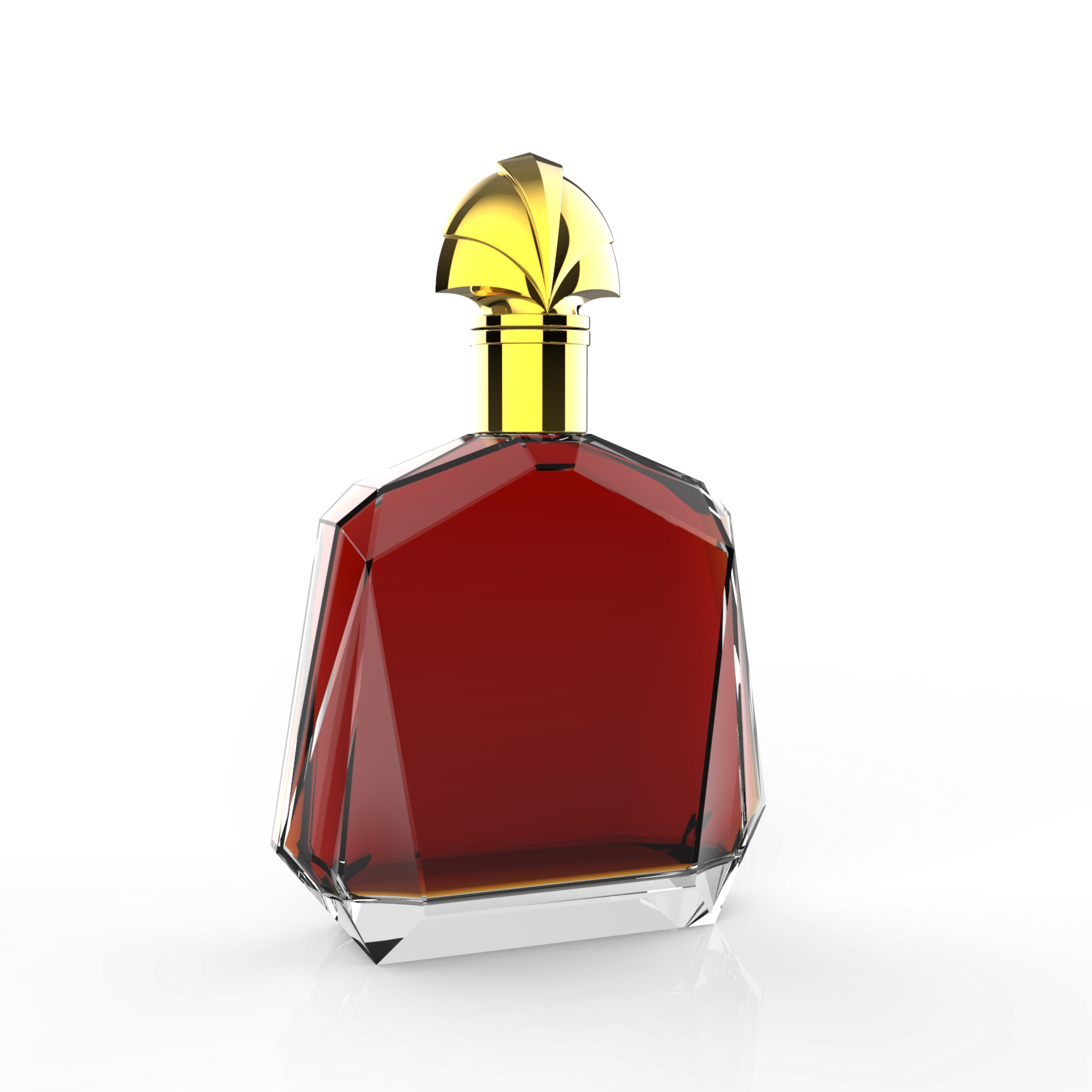 round empty flint glass liquor spirts gin Whisky Vodka tequila brandy glass bottle with cork