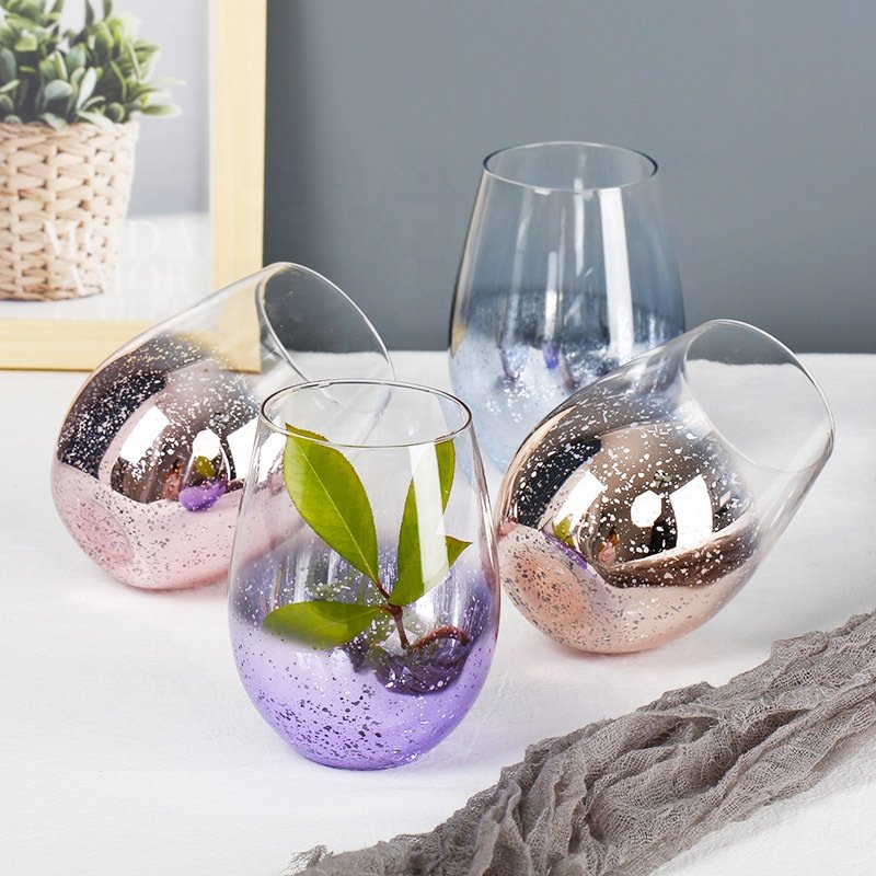 New Modern Tea Glass Cup Cute Big Belly Water Cup Customized Beautiful Color Starry Sky Glass Cup for Home gift