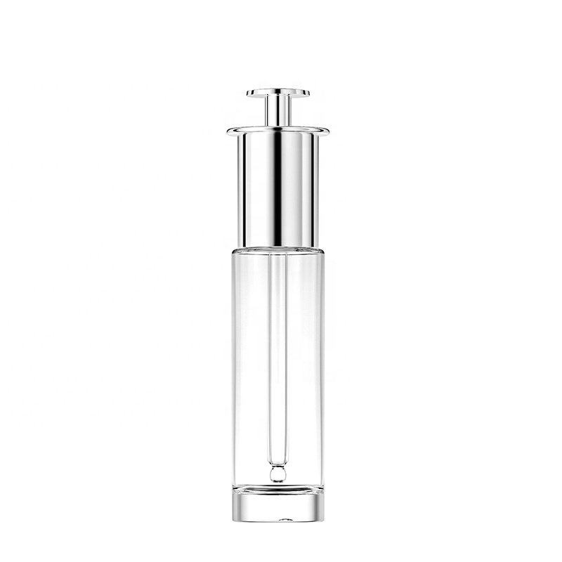 Luxury Jar Glass Bottle push dropper Serum Package For Skin Care luxury Glass essential oil 30ml glass dropper bottles