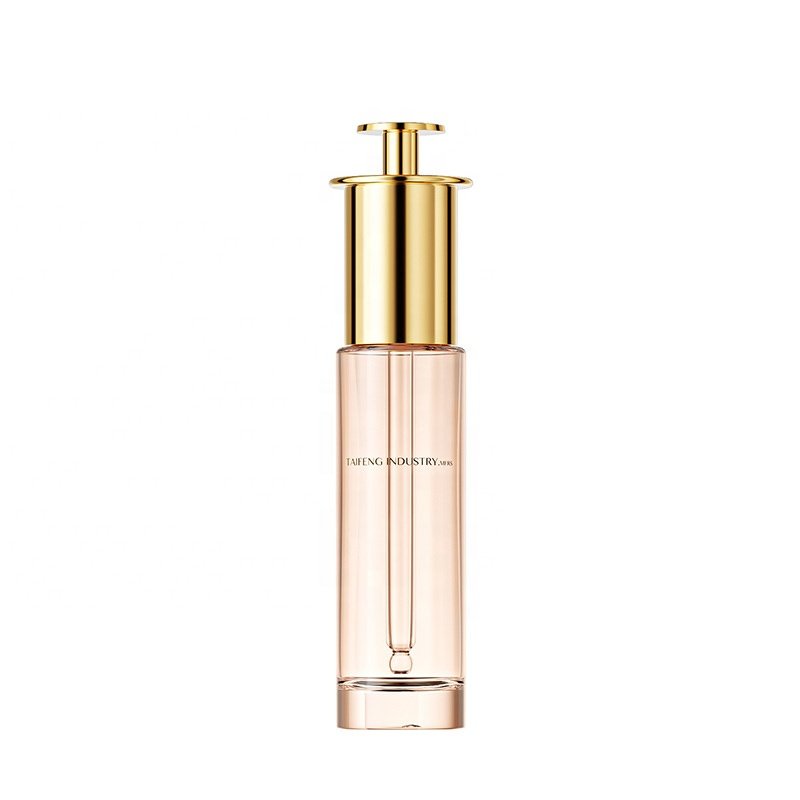 Luxury Jar Glass Bottle push dropper Serum Package For Skin Care luxury Glass essential oil 30ml glass dropper bottles