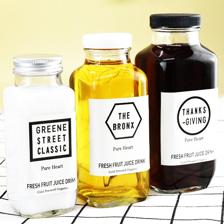 Wholesale Simple Eco Friendly Square 12 oz 16 oz Cold Brew Bottles Coffee Juice Milk Glass Bottle with Sealing Cap