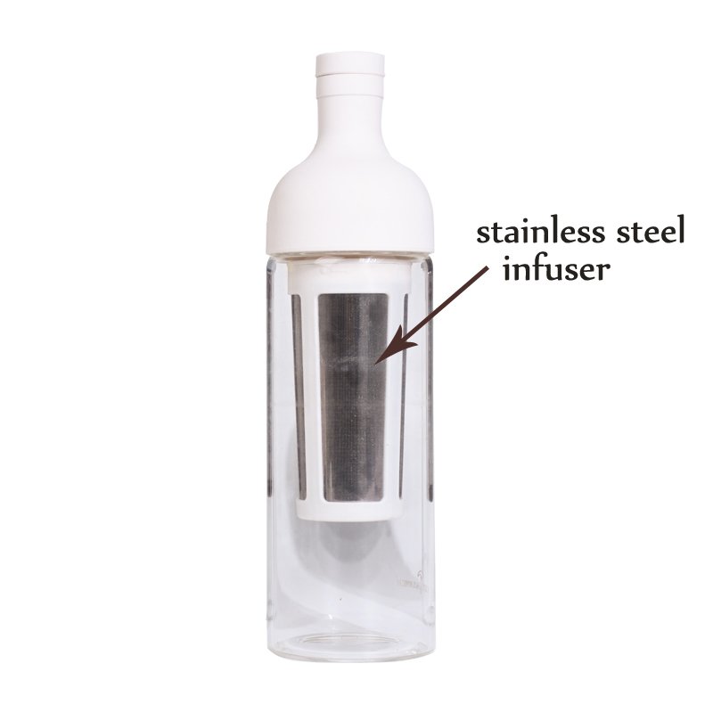 800ML High Borosiliacate Glass Bottle Cold Brew Coffee Bottle with SUS304 Stainless Steel Infuser for Coffee and Scented Tea