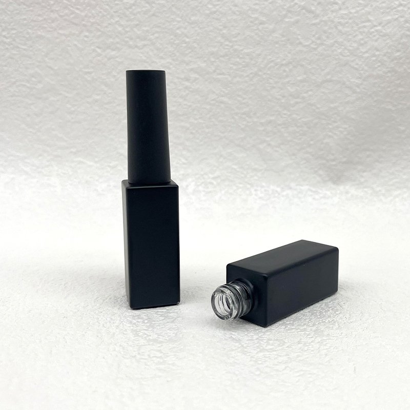 Factory Custom 8ml Nail Art UV gel nail polish Container Square Glass bottle 5ml empty nail polish bottle with linner brush